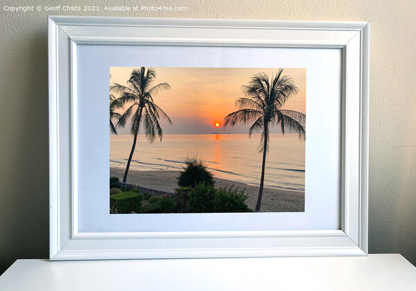 Photo of a framed wall art sunrise picture. Picture Board by Geoff Childs