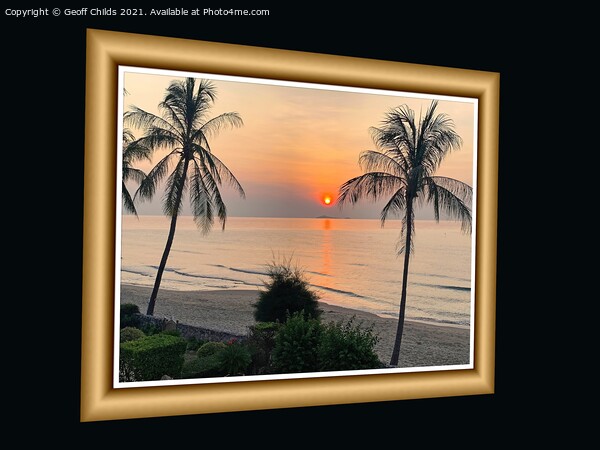 Photo of framed sunrise wall art. Picture Board by Geoff Childs