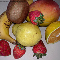 Buy canvas prints of Food Platter. Colourful mixed fresh fruit. by Geoff Childs