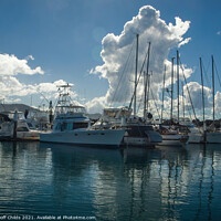 Buy canvas prints of Picturesque nautical scene with huge white cumulonimbus clouds i by Geoff Childs