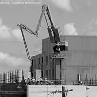Buy canvas prints of Top floor concrete delivery.  July 2018. by Geoff Childs