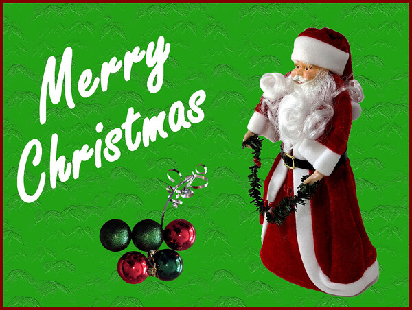  Christmas theme - greetings image with santa. Picture Board by Geoff Childs