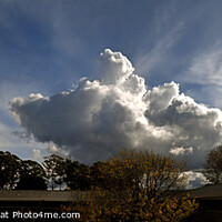 Buy canvas prints of Magnificent white panoramic Cumulonimbus cloud in blue sky. Aust by Geoff Childs