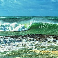 Buy canvas prints of Breaking Surf Ocean Seascape. by Geoff Childs