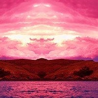 Buy canvas prints of Awesome tropical island Sunset Panorama. by Geoff Childs