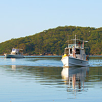 Buy canvas prints of Boat entering Bantry Bay, Sydney by Geoff Childs