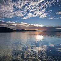 Buy canvas prints of Blue sky Reflections Sunrise Waterscape. by Geoff Childs