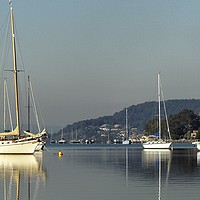 Buy canvas prints of Brisbane Water Yacht  Reflections. by Geoff Childs