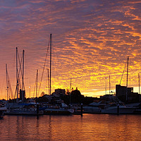 Buy canvas prints of Orange Nautical Sunrise. by Geoff Childs