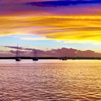 Buy canvas prints of Grand Gold Dawn. Panorama by Geoff Childs