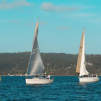 Buy canvas prints of Yachts Racing by Geoff Childs