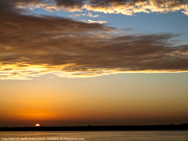 Golden Glow Sunrise Seascape Australia Picture Board by Geoff Childs