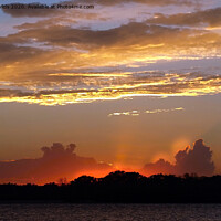 Buy canvas prints of Multicoloured Sunset Glow. Fraser Island. by Geoff Childs