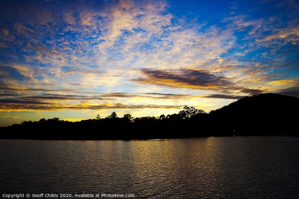 Dramatic sunrise seascape, Pittwater, Sydney. Picture Board by Geoff Childs