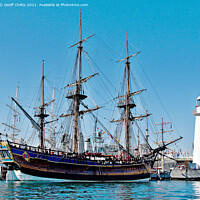 Buy canvas prints of   Tallship Endeavour, Australian Navy Centenary. by Geoff Childs