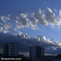Buy canvas prints of White Cumulus Cloud in Blue Sky by Geoff Childs