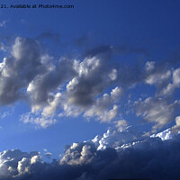 Buy canvas prints of White Cumulus Cloud in Blue Sky by Geoff Childs