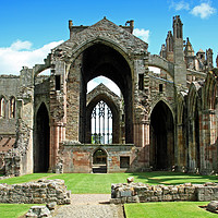 Buy canvas prints of Melrose Abbey, Scottish Borders by Bill Spiers