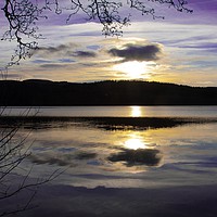 Buy canvas prints of Loch Venacher Sunset by Bill Spiers