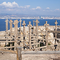 Buy canvas prints of Crosses at the Fort de Ratonneau by Lucia Chung