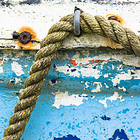 Buy canvas prints of Rope on old boat by Angela Bragato