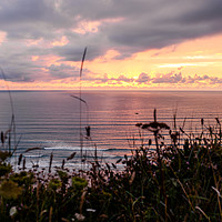 Buy canvas prints of Sunset in Cornwall by Angela Bragato