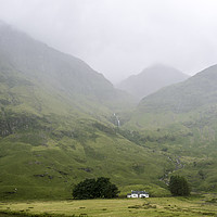 Buy canvas prints of Foggy view of the Scottish Highlands in Glen Coe by Angela Bragato