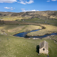 Buy canvas prints of A bend in the river, Yorkshire Dales. by Chris North
