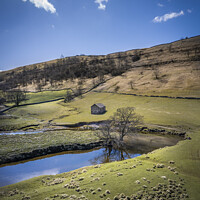 Buy canvas prints of A bend in the river, Yorkshire Dales. by Chris North
