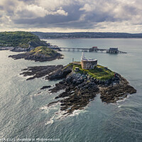 Buy canvas prints of Mumbles Lighthouse, annd the Gower Coast. by Chris North