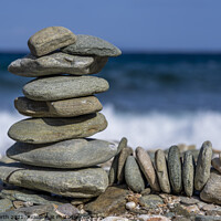Buy canvas prints of Beach Cairn by Chris North