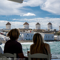 Buy canvas prints of Windmills of Mykonos. by Chris North