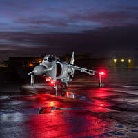 Buy canvas prints of Sea Harrier Night Operations. by Chris North