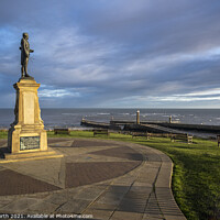 Buy canvas prints of The Captain Cook monument Whitby. by Chris North