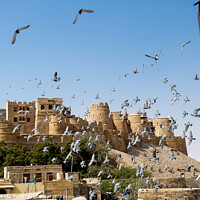 Buy canvas prints of The Ramparts of Jaisalmer Fort, India. by Chris North