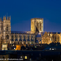 Buy canvas prints of York Minster at dusk. by Chris North