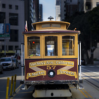 Buy canvas prints of Trolley bus on California Street San Francisco., USA. by Chris North