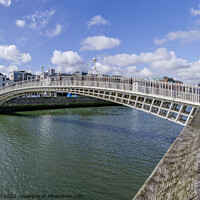 Buy canvas prints of Half penny bridge over the river Liffey, Dublin. by Chris North