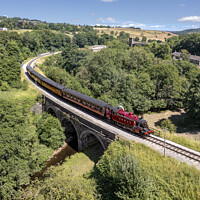 Buy canvas prints of The little red train, Ivatt Class  on the Keighley and Worth Valley Railway. by Chris North