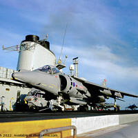 Buy canvas prints of GR7 Harrier about to launch. by Chris North