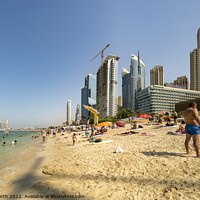 Buy canvas prints of JBR Beach, Dubia. by Chris North