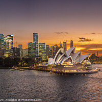 Buy canvas prints of Sydney Opera House at sunset. by Chris North