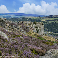 Buy canvas prints of Cow and Calf rocks on Ilkley Moor by Chris North