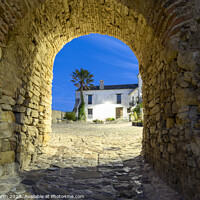 Buy canvas prints of Castella Del Frontera fortified entrance. by Chris North