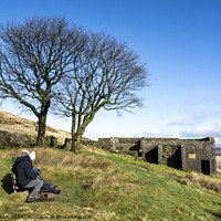 Buy canvas prints of Top Withens ruined farmhouse in Brontë country. by Chris North