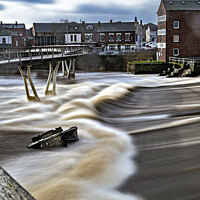 Buy canvas prints of Castleford Weir by Chris North