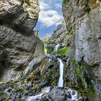 Buy canvas prints of Gordale Scar. by Chris North