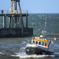 Buy canvas prints of Nearly Home. A local fishing boat returns to safe  by Chris North