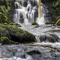 Buy canvas prints of Goitstock Waterfall Yorkshire by Chris North