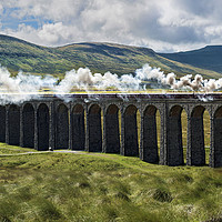 Buy canvas prints of Ribblehead viaduct and the Waverley Steam train. by Chris North